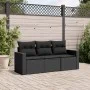 Garden sofa set with 3-piece black synthetic rattan cushions by , Modular outdoor sofas - Ref: Foro24-3250992, Price: 236,85 ...