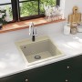 Fregadero de cocina de granito con un seno beige de vidaXL, Fregaderos - Ref: Foro24-144856, Precio: 168,14 €, Descuento: %