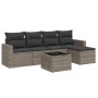 Set de muebles de jardín 6 pzas y cojines ratán sintético gris de , Sofás modulares de exterior - Ref: Foro24-3251237, Precio...