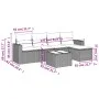 Set de muebles de jardín 6 pzas y cojines ratán sintético gris by , Modular outdoor sofas - Ref: Foro24-3251237, Price: 357,1...