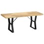 Banco de madera maciza de mango 110 cm de vidaXL, Bancos de comedor y cocina - Ref: Foro24-247951, Precio: 108,00 €, Descuent...