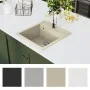 Küchenspüle aus Granit mit beigem Becken von vidaXL, Sinkt - Ref: Foro24-144856, Preis: 172,00 €, Rabatt: %