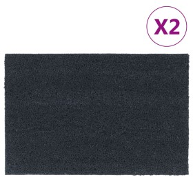 Felpudos 2 unidades fibra de coco gris oscuro 40x60 cm de , Felpudos - Ref: Foro24-155584, Precio: 30,32 €, Descuento: %