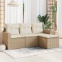 Juego de sofás jardín con cojines 4 pzas ratán sintético beige de , Conjuntos de jardín - Ref: Foro24-3218858, Precio: 257,80...