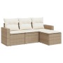 Juego de sofás jardín con cojines 4 pzas ratán sintético beige de , Conjuntos de jardín - Ref: Foro24-3218858, Precio: 257,80...