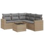 Juego de sofás jardín con cojines 6 pzas ratán sintético beige de , Conjuntos de jardín - Ref: Foro24-3218949, Precio: 382,95...