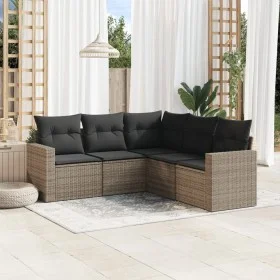 Juego de sofás jardín con cojines 5 pzas ratán sintético gris de , Conjuntos de jardín - Ref: Foro24-3218940, Precio: 317,07 ...