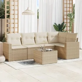 Juego de sofás jardín con cojines 6 pzas ratán sintético beige de , Conjuntos de jardín - Ref: Foro24-3218928, Precio: 426,91...