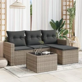 Juego de sofás jardín con cojines 5 pzas ratán sintético gris de , Conjuntos de jardín - Ref: Foro24-3218870, Precio: 285,34 ...