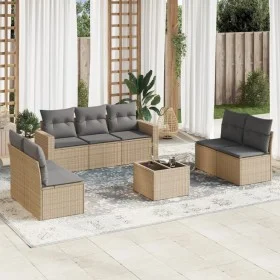 Juego de sofás de jardín con cojines beige 8 pzas ratán PE de , Sofás modulares de exterior - Ref: Foro24-3251176, Precio: 49...