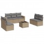 Juego de sofás de jardín con cojines beige 8 pzas ratán PE de , Sofás modulares de exterior - Ref: Foro24-3251176, Precio: 50...