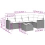 Set de sofás de jardín 6 piezas y cojines ratán sintético negro de , Sofás modulares de exterior - Ref: Foro24-3251272, Preci...