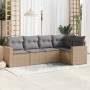 Juego de sofás jardín con cojines 5 pzas ratán sintético beige de , Conjuntos de jardín - Ref: Foro24-3218919, Precio: 338,46...