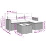 Juego de sofás jardín con cojines 5 pzas ratán sintético gris de , Sofás modulares de exterior - Ref: Foro24-3251217, Precio:...