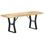 Banco de madera maciza de mango 110 cm de vidaXL, Bancos de comedor y cocina - Ref: Foro24-247951, Precio: 106,36 €, Descuent...