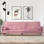 Sofá cama con cojines terciopelo rosa de , Sofás - Ref: Foro24-351860, Precio: 307,10 €, Descuento: %