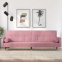 Sofá cama con cojines terciopelo rosa de , Sofás - Ref: Foro24-351860, Precio: 328,84 €, Descuento: %
