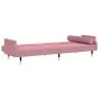 Sofá cama con cojines terciopelo rosa de , Sofás - Ref: Foro24-351860, Precio: 307,10 €, Descuento: %