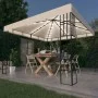 Cenador con tira de luces LED 3x3 m crema de , Carpas y cenadores - Ref: Foro24-3070320, Precio: 271,33 €, Descuento: %
