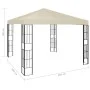 Cenador con tira de luces LED 3x3 m crema de , Carpas y cenadores - Ref: Foro24-3070320, Precio: 271,33 €, Descuento: %