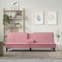 Pink velvet sofa bed with cup holder by , Sofas - Ref: Foro24-351923, Price: 279,34 €, Discount: %