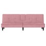 Sofá cama con portavasos terciopelo rosa de , Sofás - Ref: Foro24-351923, Precio: 284,64 €, Descuento: %