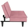 Sofá cama con portavasos terciopelo rosa de , Sofás - Ref: Foro24-351923, Precio: 279,34 €, Descuento: %