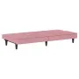 Sofá cama con portavasos terciopelo rosa de , Sofás - Ref: Foro24-351923, Precio: 279,34 €, Descuento: %