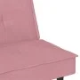 Sofá cama con portavasos terciopelo rosa de , Sofás - Ref: Foro24-351923, Precio: 279,34 €, Descuento: %