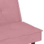 Sofá cama con portavasos terciopelo rosa de , Sofás - Ref: Foro24-351923, Precio: 284,64 €, Descuento: %