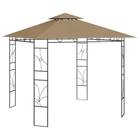 Cenador gris taupé 3x3x2,7 m 160 g/m² de , Carpas y cenadores - Ref: Foro24-313913, Precio: 188,29 €, Descuento: %
