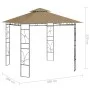 Cenador gris taupé 3x3x2,7 m 160 g/m² de , Carpas y cenadores - Ref: Foro24-313913, Precio: 188,29 €, Descuento: %