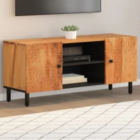 Solid acacia wood TV cabinet 105x33x46 cm by , TV Furniture - Ref: Foro24-356855, Price: 72,44 €, Discount: %