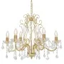 Lámpara de araña con cuentas de cristal dorado redonda 6 x E14 de vidaXL, Lámparas - Ref: Foro24-281603, Precio: 105,85 €, De...
