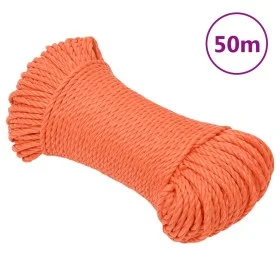 Cuerda de trabajo polipropileno naranja 3 mm 50 m de , Sogas y cuerdas metálicas - Ref: Foro24-152919, Precio: 11,91 €, Descu...