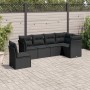 Set de sofás de jardín 6 piezas y cojines ratán sintético negro de , Conjuntos de jardín - Ref: Foro24-3217695, Precio: 391,8...