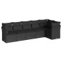 Set de sofás de jardín 6 piezas y cojines ratán sintético negro de , Conjuntos de jardín - Ref: Foro24-3217655, Precio: 391,8...
