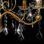 Lámpara de araña con cuentas de cristal dorado redonda 6 x E14 de vidaXL, Lámparas - Ref: Foro24-281603, Precio: 105,85 €, De...