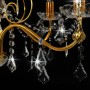 Lámpara de araña con cuentas de cristal dorado redonda 6 x E14 de vidaXL, Lámparas - Ref: Foro24-281603, Precio: 106,37 €, De...