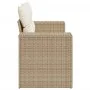 2-seater garden sofa with cushions, beige synthetic rattan by , Outdoor sofas - Ref: Foro24-366081, Price: 221,59 €, Discount: %