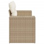 Sofá de jardín con cojines de 2 plazas ratán sintético beige de , Sofás de exterior - Ref: Foro24-366081, Precio: 204,36 €, D...