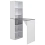 Mesa alta de bar con armario blanca 115x59x200 cm de vidaXL, Mesas de cocina y de comedor - Ref: Foro24-280231, Precio: 199,7...