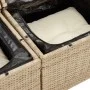 2-seater garden sofa with cushions, beige synthetic rattan by , Outdoor sofas - Ref: Foro24-366081, Price: 221,59 €, Discount: %