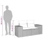 2-seater garden sofa with cushions, beige synthetic rattan by , Outdoor sofas - Ref: Foro24-366081, Price: 221,59 €, Discount: %