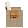 Sofá de jardín con cojines de 2 plazas ratán sintético beige de , Sofás de exterior - Ref: Foro24-366083, Precio: 191,45 €, D...