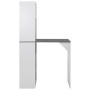 Mesa alta de bar con armario blanca 115x59x200 cm de vidaXL, Mesas de cocina y de comedor - Ref: Foro24-280231, Precio: 195,9...