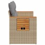 Sofá de jardín con cojines de 2 plazas ratán sintético beige de , Sofás de exterior - Ref: Foro24-366110, Precio: 179,20 €, D...