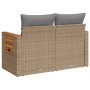 Sofá de jardín con cojines de 2 plazas ratán sintético beige de , Sofás de exterior - Ref: Foro24-366110, Precio: 179,20 €, D...