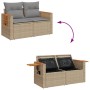 Sofá de jardín con cojines de 2 plazas ratán sintético beige de , Sofás de exterior - Ref: Foro24-366110, Precio: 179,20 €, D...