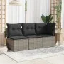 Gartensofa ohne Armlehnen mit grauen PE-Rattankissen von , Outdoor-Sofas - Ref: Foro24-366112, Preis: 55,10 €, Rabatt: %